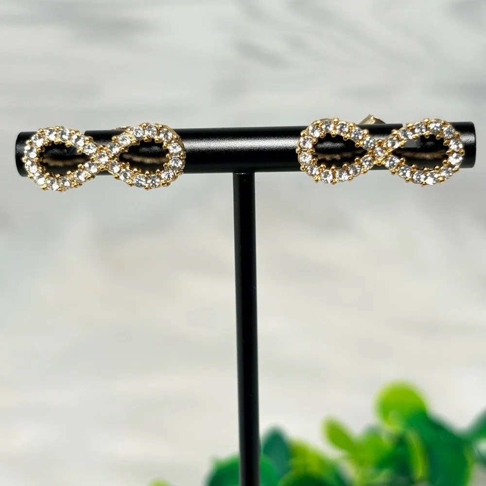 Gold Infinity‎ Stud Earrings